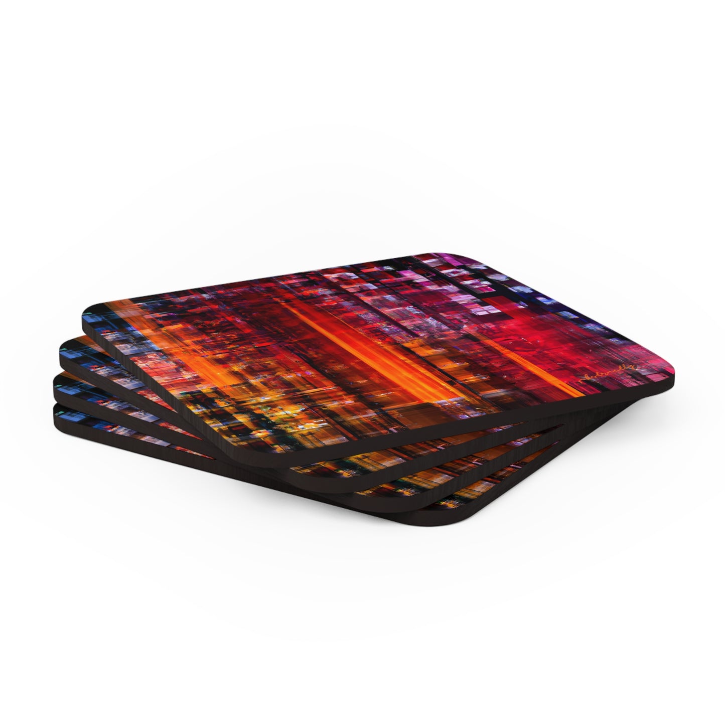 Harrison Blackwell - Air Resistance Force, Abstractly - Corkwood Coaster Set of 4