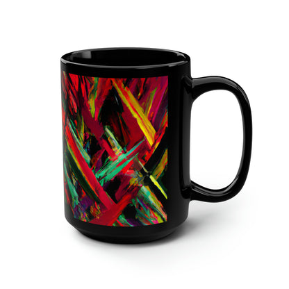 Jack Marcus - Electric Force, Abstractly - Black Ceramic Mug 15oz