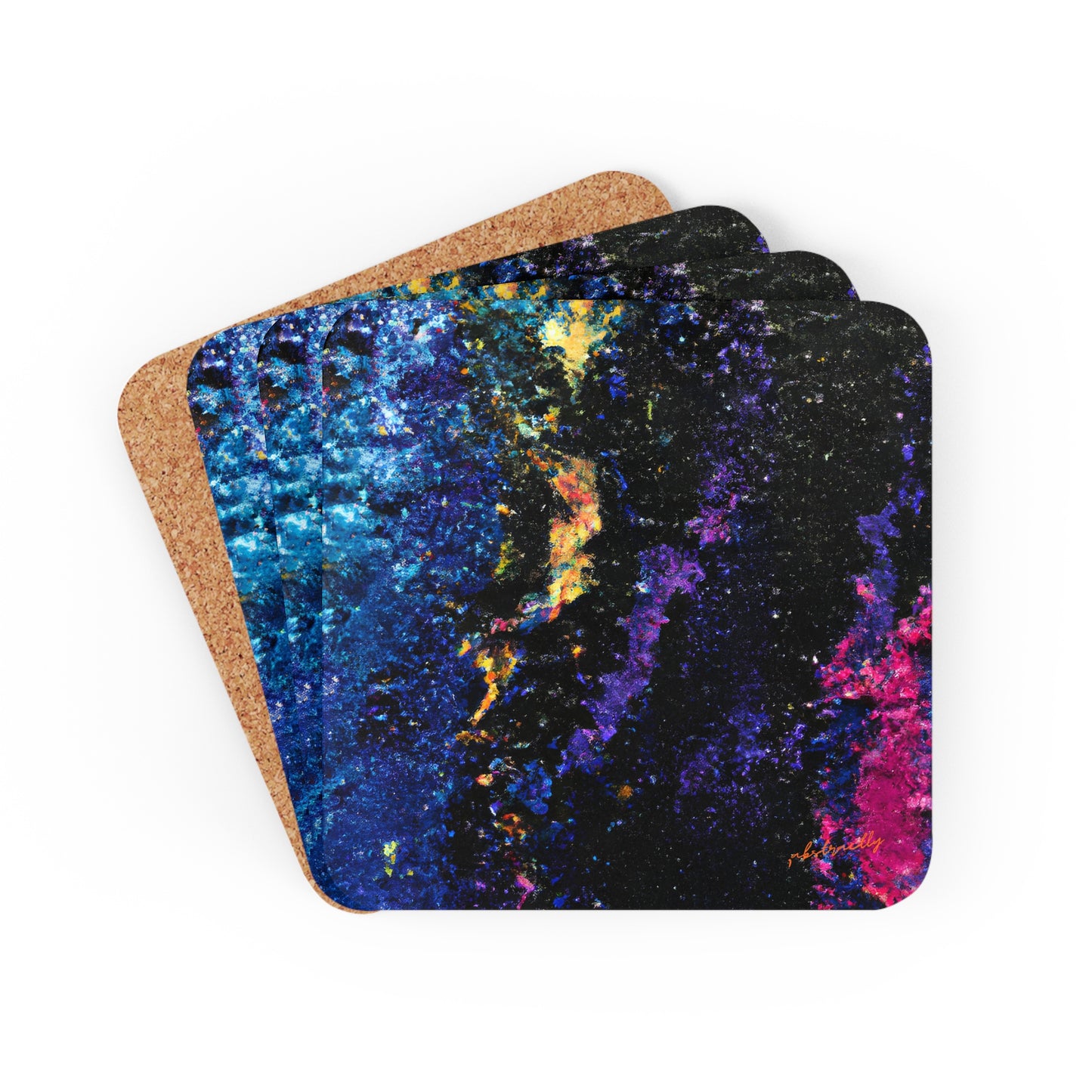 Augustine Oxide - Chemistry, Abstractly - Corkwood Coaster Set of 4