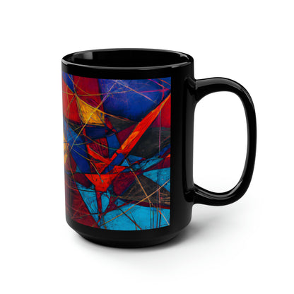 Lillian Thomason - Magnetic Force, Abstractly - Black Ceramic Mug 15oz