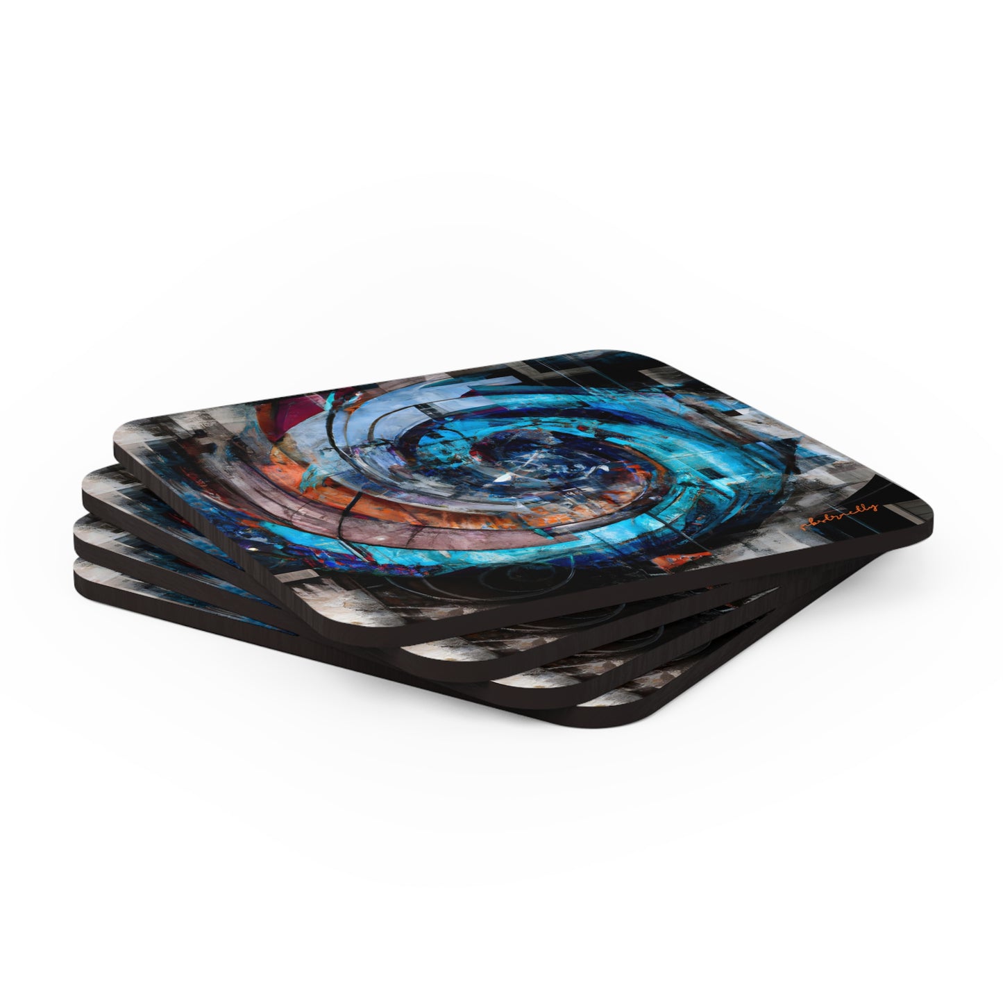 Rose Strauss - Gravity Force, Abstractly - Corkwood Coaster Set of 4