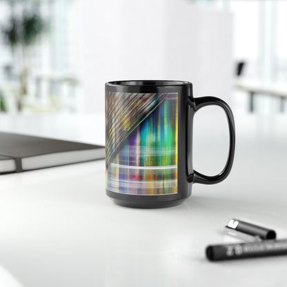 Marshall Sobel - Strong Force, Abstractly - Black Ceramic Mug 15oz