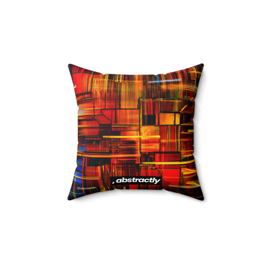 Charlotte Bingham - Electric Force, Abstractly - Faux Suede Throw Pillow