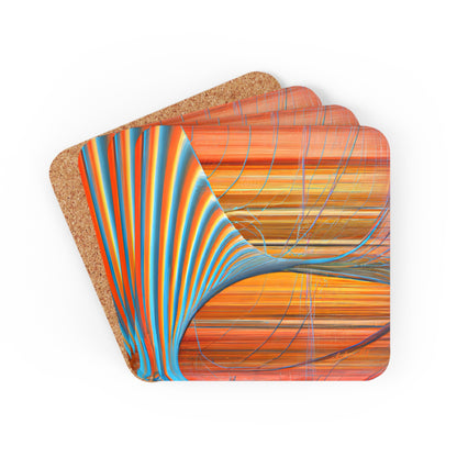 Lawrence Rosenfield - Spring Force, Abstractly - Corkwood Coaster Set of 4