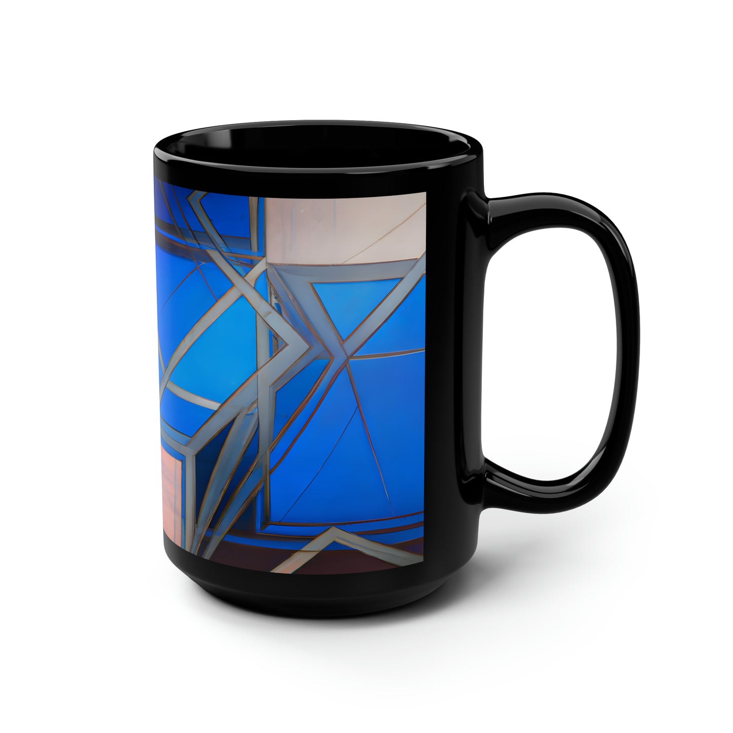 Jean Leventhal - Air Resistance Force, Abstractly - Black Ceramic Mug 15oz