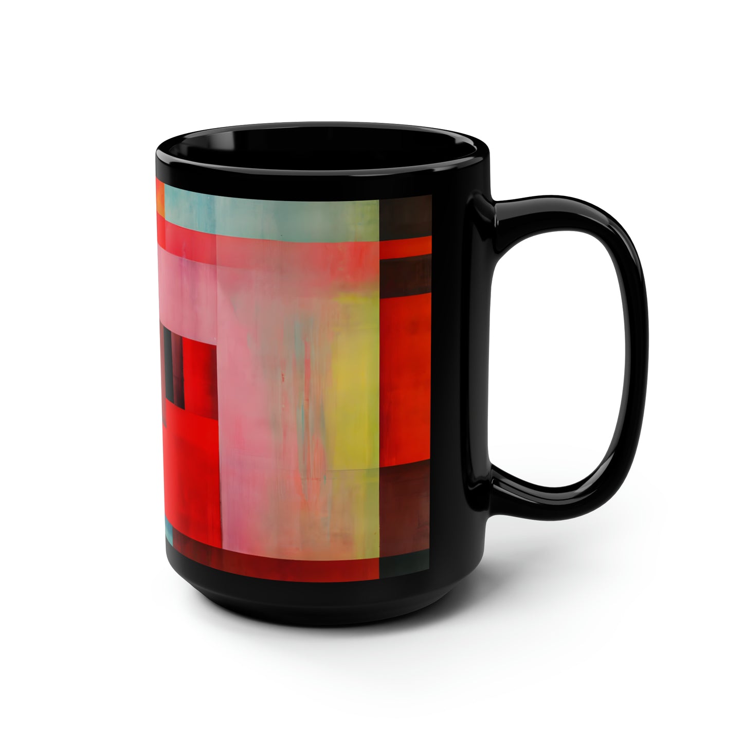 Felicity Adler - Strong Force, Abstractly - Black Ceramic Mug 15oz