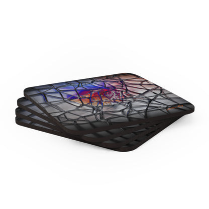 Elise Harrington - Tension Force, Abstractly - Corkwood Coaster Set of 4