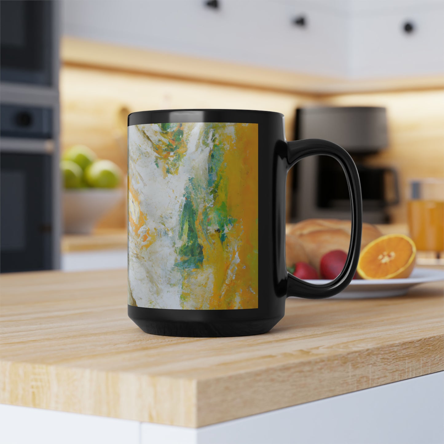 Photon-liteonium - Potassium, Abstractly - Black Ceramic Mug 15oz