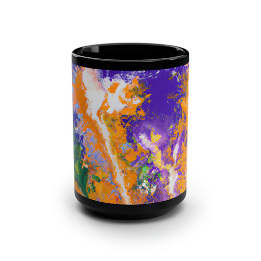 Solarium Particulate - Chemistry, Abstractly - Black Ceramic Mug 15oz