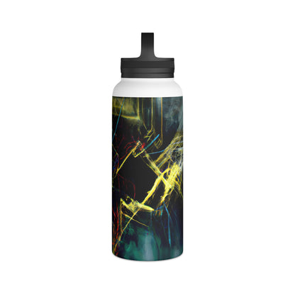 Connie Valdez - Electric Force, Abstractly - Stainless Steel Water Bottle