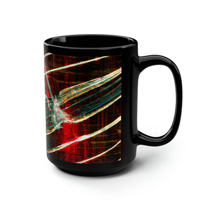 Joyce Lancaster - Electromagnetic Force, Abstractly - Black Ceramic Mug 15oz