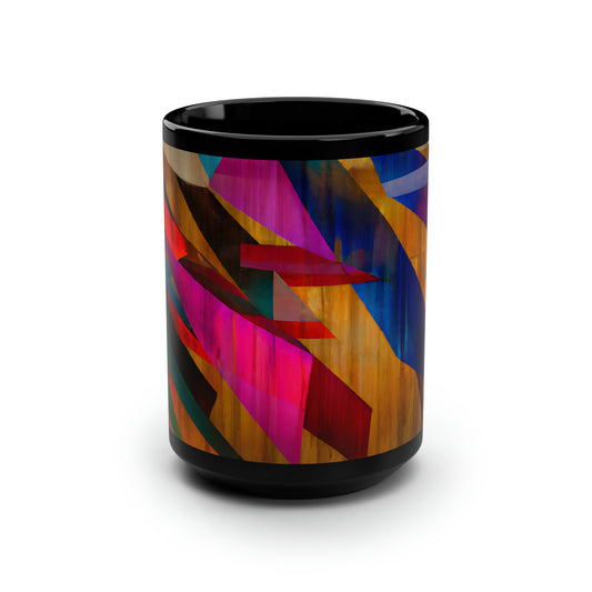 Mildred Thompson - Weak Force, Abstractly - Black Ceramic Mug 15oz