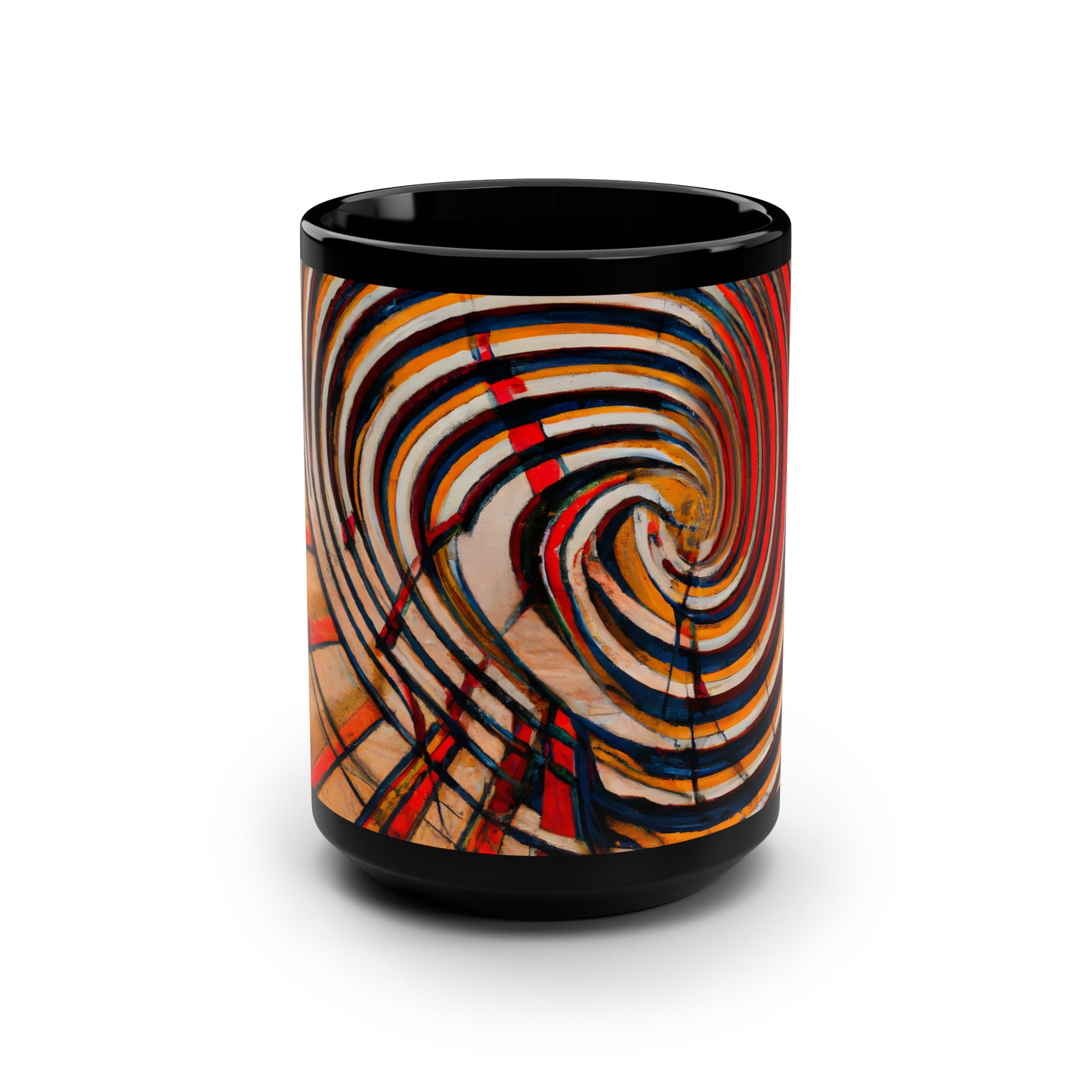 Adelaide Thornton - Magnetic Force, Abstractly - Black Ceramic Mug 15oz