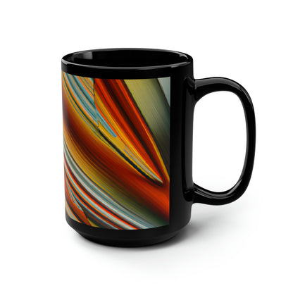 Melvin Strickland - Friction Force, Abstractly - Black Ceramic Mug 15oz