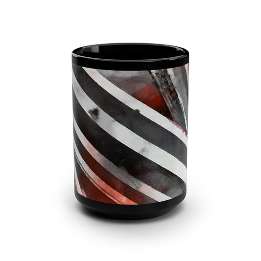 Ellis Porterfield - Tension Force, Abstractly - Black Ceramic Mug 15oz