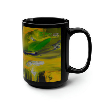 Quantum Crystalline Flux - Chemistry, Abstractly - Black Ceramic Mug 15oz