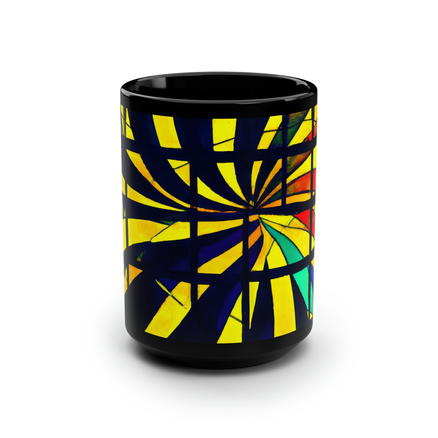 Geraldine Sutherland - Normal Force, Abstractly - Black Ceramic Mug 15oz