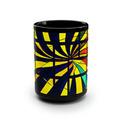 Geraldine Sutherland - Normal Force, Abstractly - Black Ceramic Mug 15oz