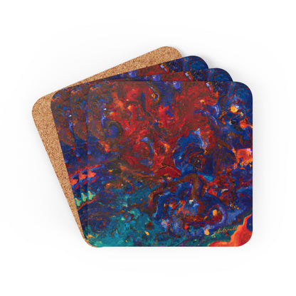 Quasarite Oxide - Chemistry, Abstractly - Corkwood Coaster Set of 4