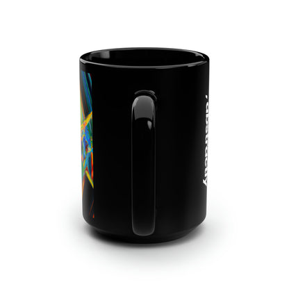 Clarence Strickland - Electric Force, Abstractly - Black Ceramic Mug 15oz