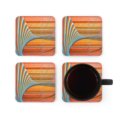 Lawrence Rosenfield - Spring Force, Abstractly - Corkwood Coaster Set of 4