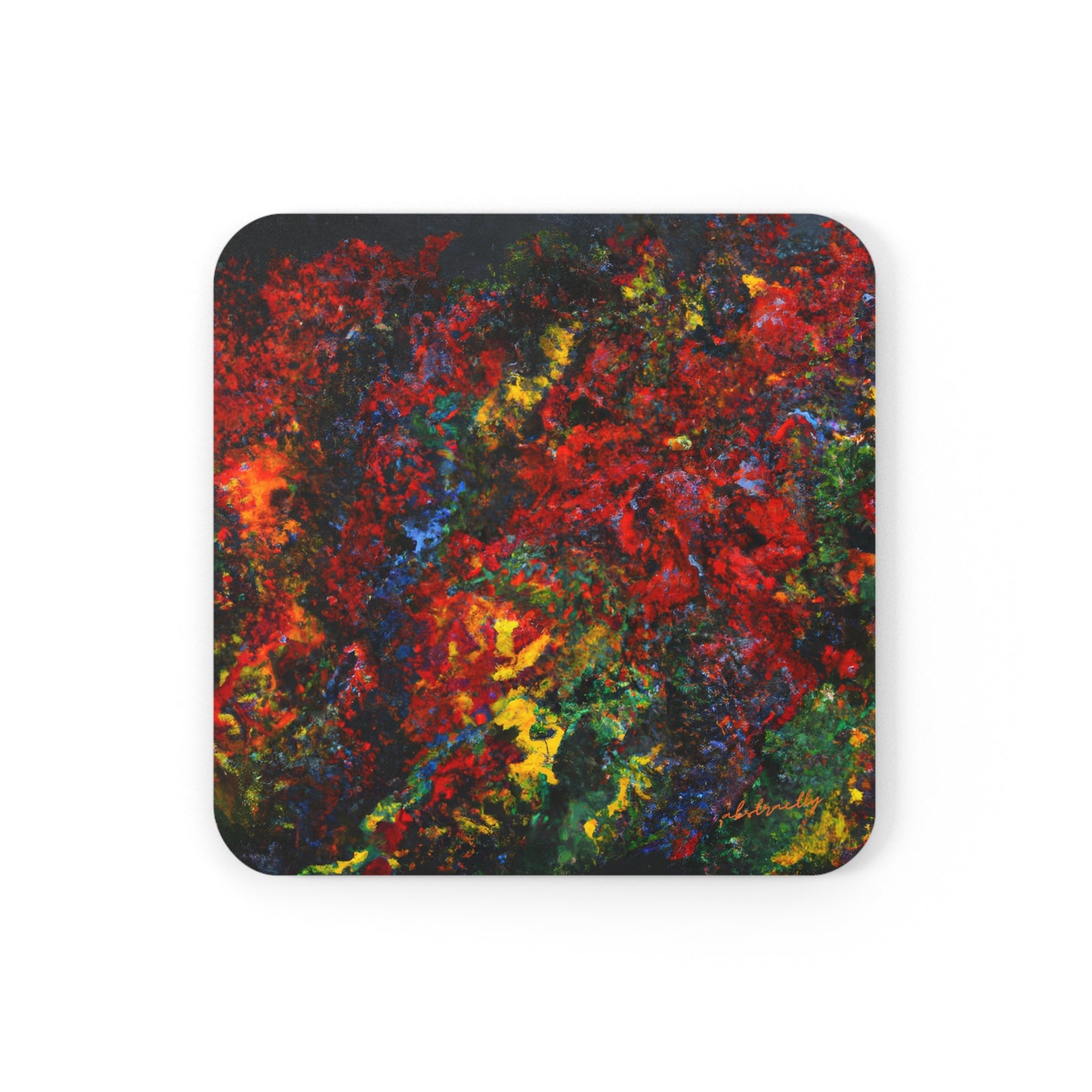 Frostfire Neonium - Chemistry, Abstractly - Corkwood Coaster Set of 4