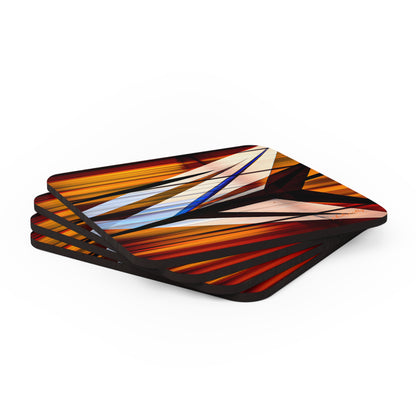 Valerie Schwartz - Magnetic Force, Abstractly - Corkwood Coaster Set of 4