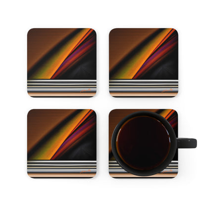 Rowan Abernathy - Spring Force, Abstractly - Corkwood Coaster Set of 4