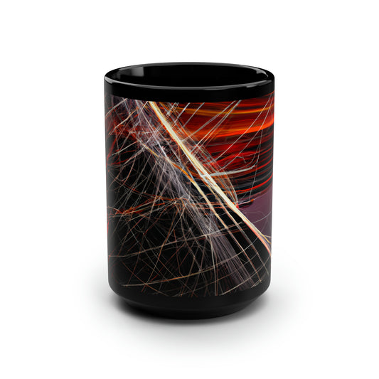 Amelia Sommerfield - Magnetic Force, Abstractly - Black Ceramic Mug 15oz