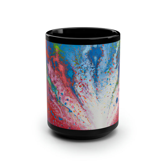 Chromafire Isotope - Chemistry, Abstractly - Black Ceramic Mug 15oz