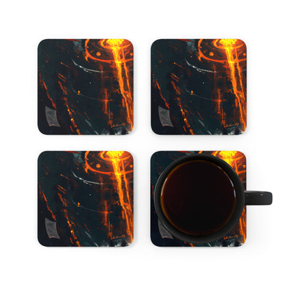 Vertex Audit - Sunk Cost, Abstractly - Corkwood Coaster Set of 4