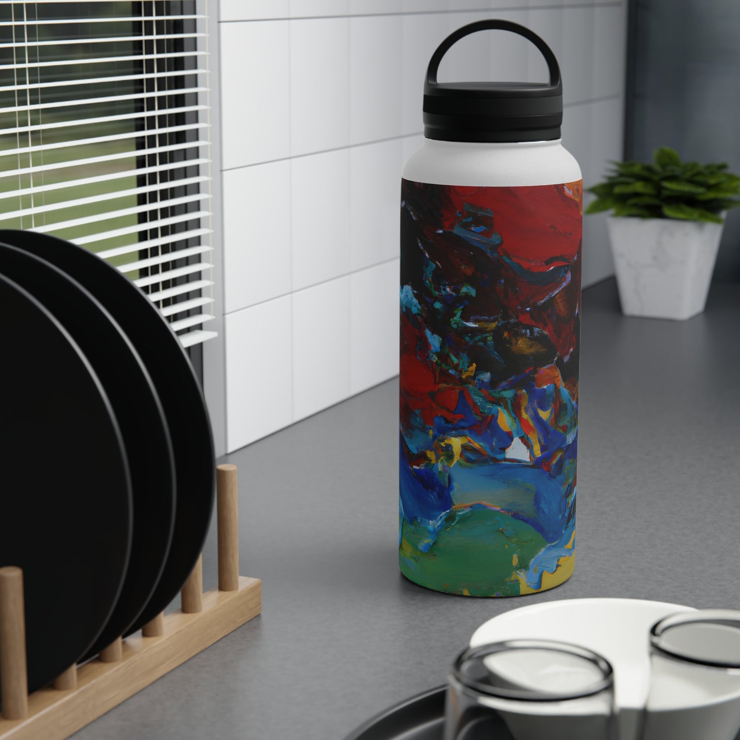 Polarisite Crystals - Chemistry, Abstractly - Stainless Steel Water Bottle