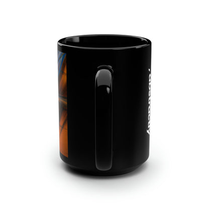 Lena Holmwood - Electromagnetic Force, Abstractly - Black Ceramic Mug 15oz