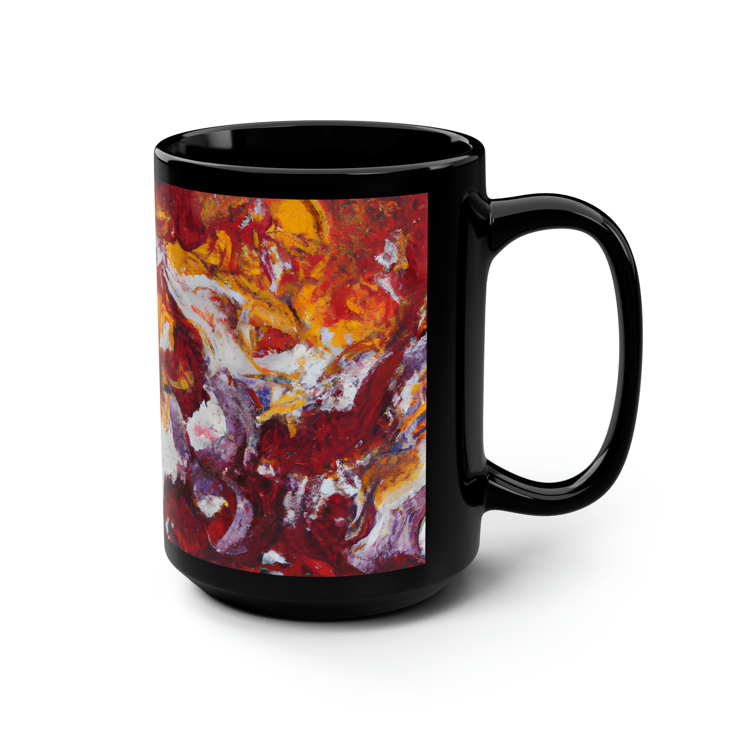 Galactic Nitride - Chemistry, Abstractly - Black Ceramic Mug 15oz