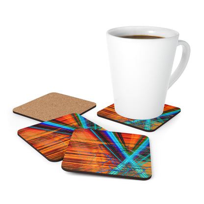 Anastasia Finkelstein - Electromagnetic Force, Abstractly - Corkwood Coaster Set of 4