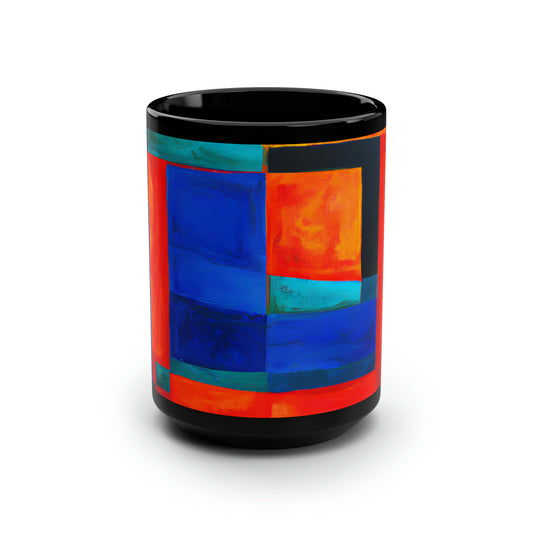 Quasarite Crystalloid - Silicon, Abstractly - Black Ceramic Mug 15oz