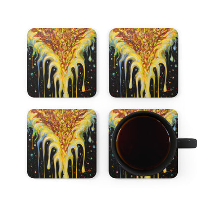 Shoadium Fluxite - Chemistry, Abstractly - Corkwood Coaster Set of 4