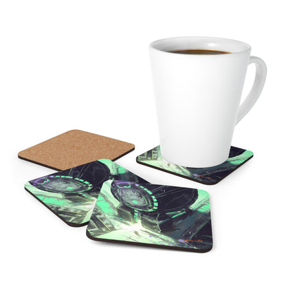 CrestPeak Solutions - Dividends, Abstractly - Corkwood Coaster Set of 4