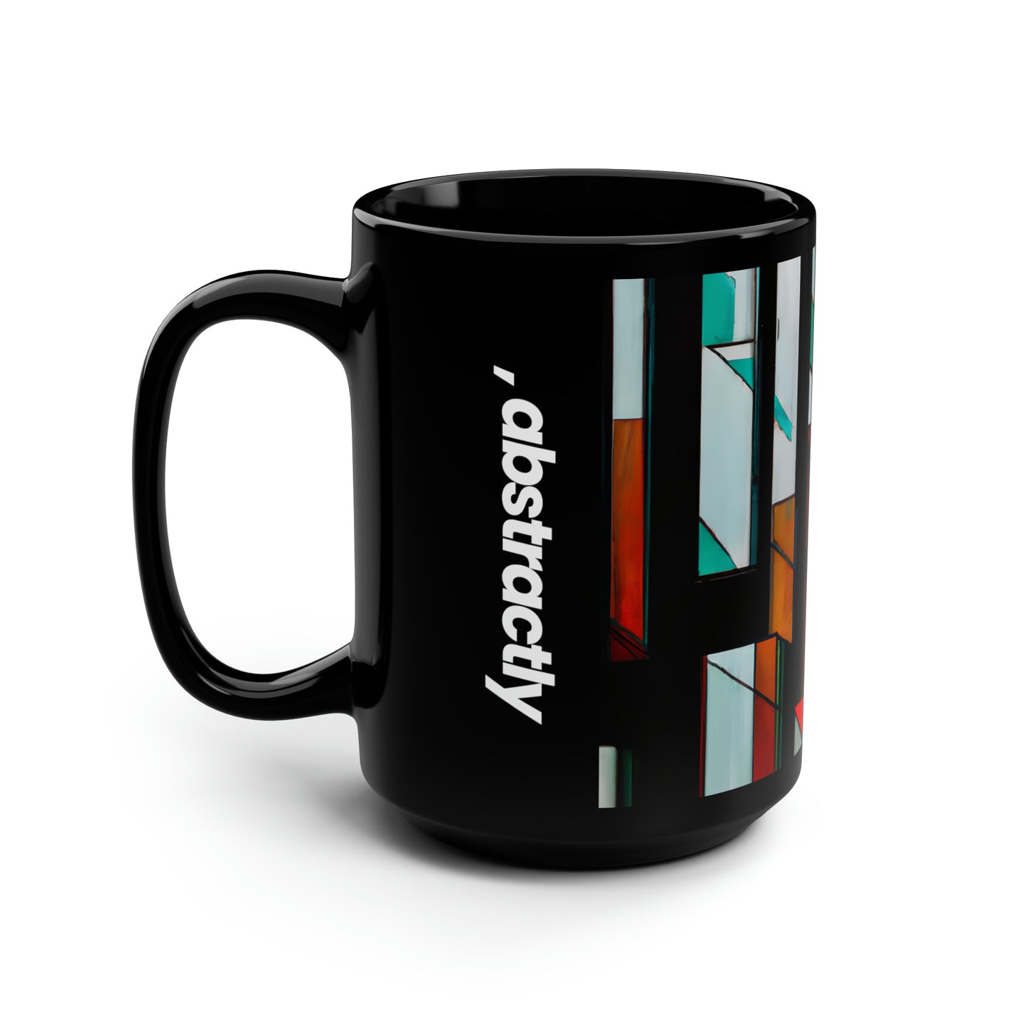 Ava Eisenstein - Friction Force, Abstractly - Black Ceramic Mug 15oz