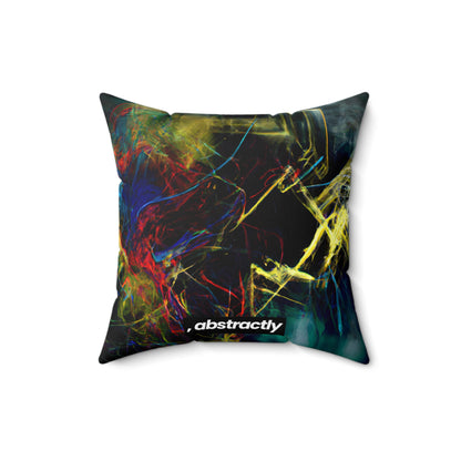 Connie Valdez - Electric Force, Abstractly - Faux Suede Throw Pillow