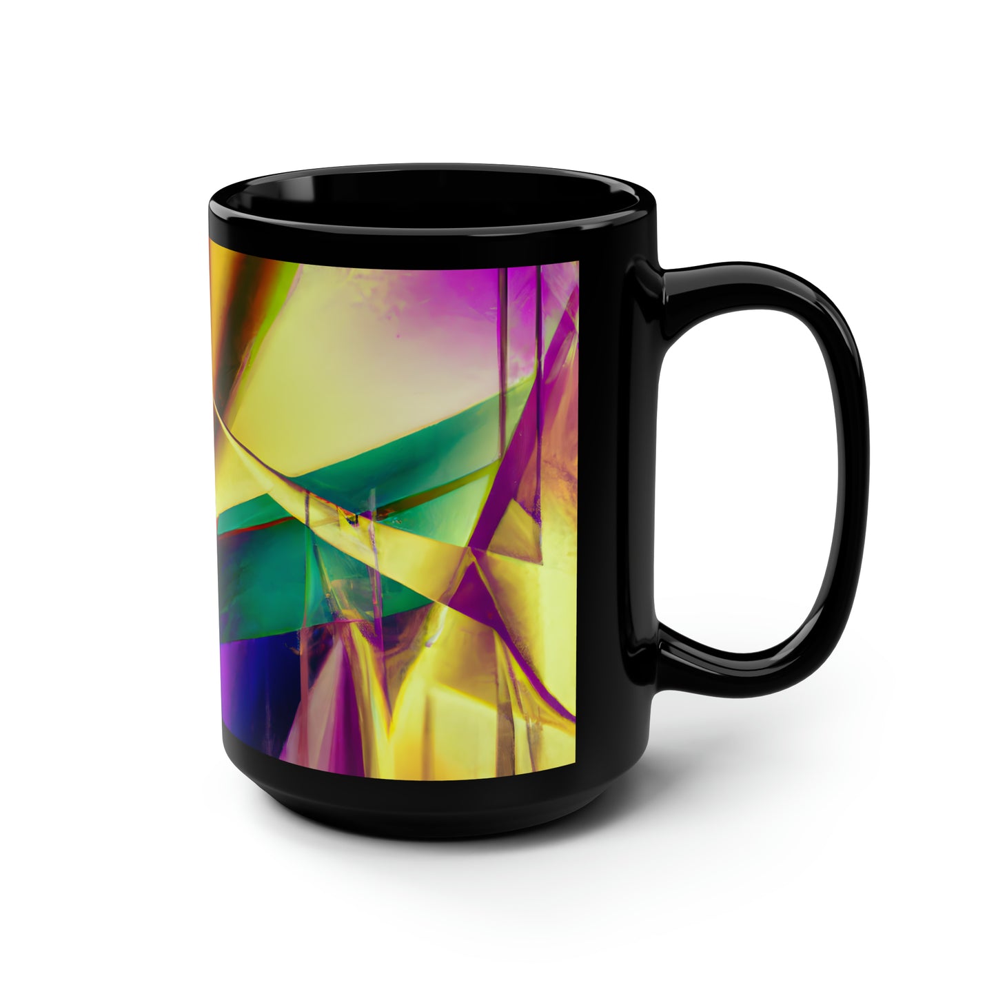 Margaret Sinclair - Electromagnetic Force, Abstractly - Black Ceramic Mug 15oz