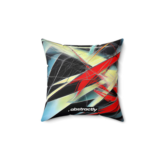 Joan Beaumont - Electromagnetic Force, Abstractly - Faux Suede Throw Pillow