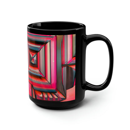 Leon Feldman - Magnetic Force, Abstractly - Black Ceramic Mug 15oz