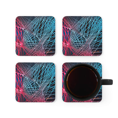 Erica Humphries - Air Resistance Force, Abstractly - Corkwood Coaster Set of 4