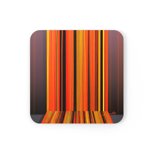 Leonor Fuentes - Normal Force, Abstractly - Corkwood Coaster Set of 4