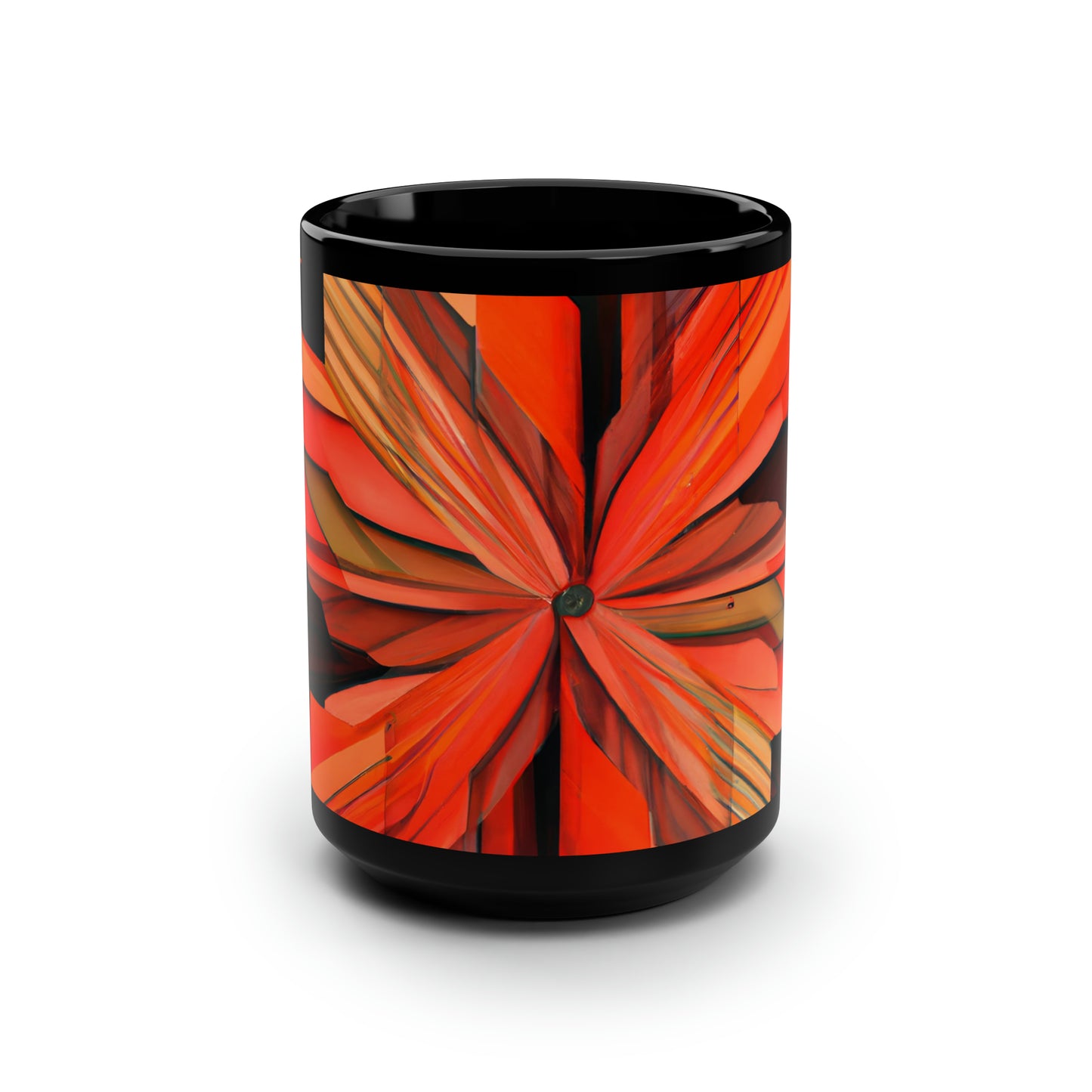 Maxine Lennox - Spring Force, Abstractly - Black Ceramic Mug 15oz