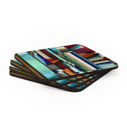 Alexandra Bouchard - Applied Force, Abstractly - Corkwood Coaster Set of 4