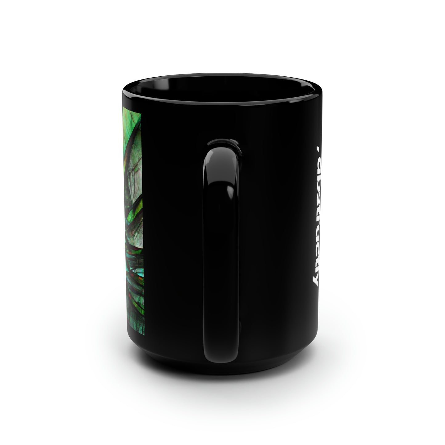 Nora Blythe - Gravity Force, Abstractly - Black Ceramic Mug 15oz