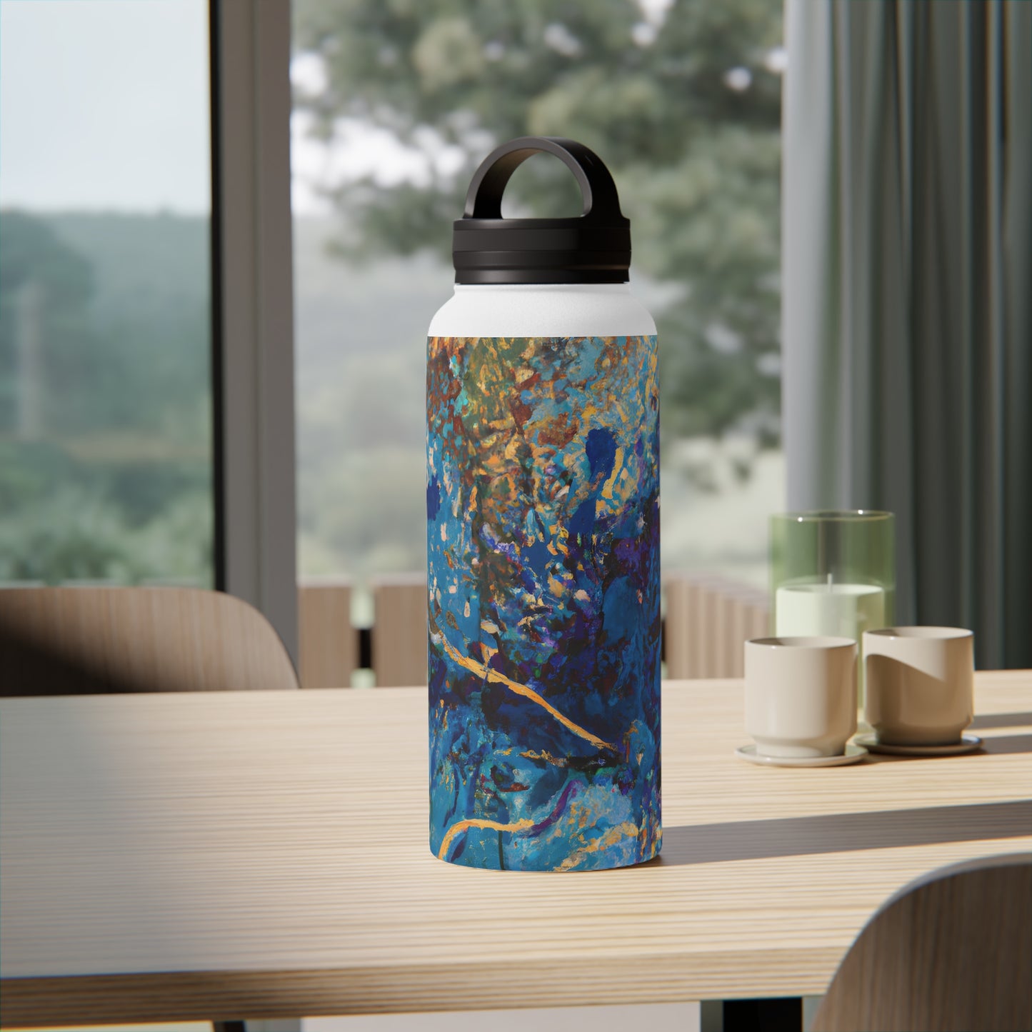 Auroflux Prismatite - Chemistry, Abstractly - Stainless Steel Water Bottle