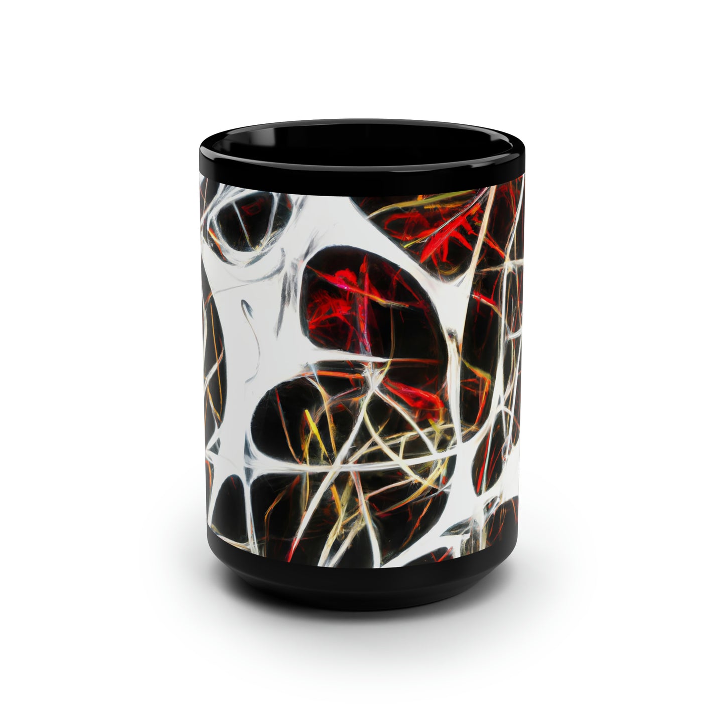 Beatrice Coleman - Electric Force, Abstractly - Black Ceramic Mug 15oz